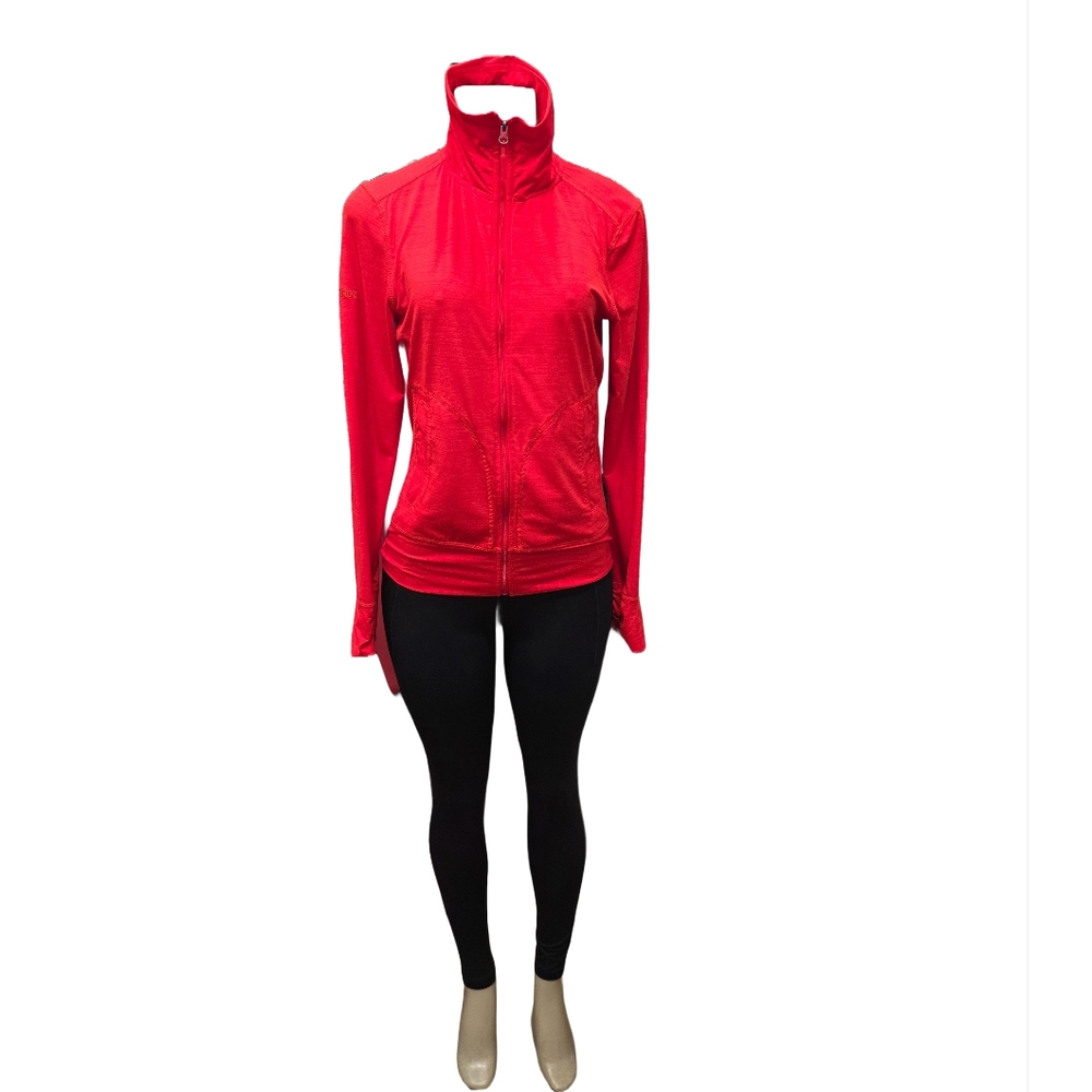 Marmot Women Red Full Zip Athletic Light Jacket Thumbholes XS